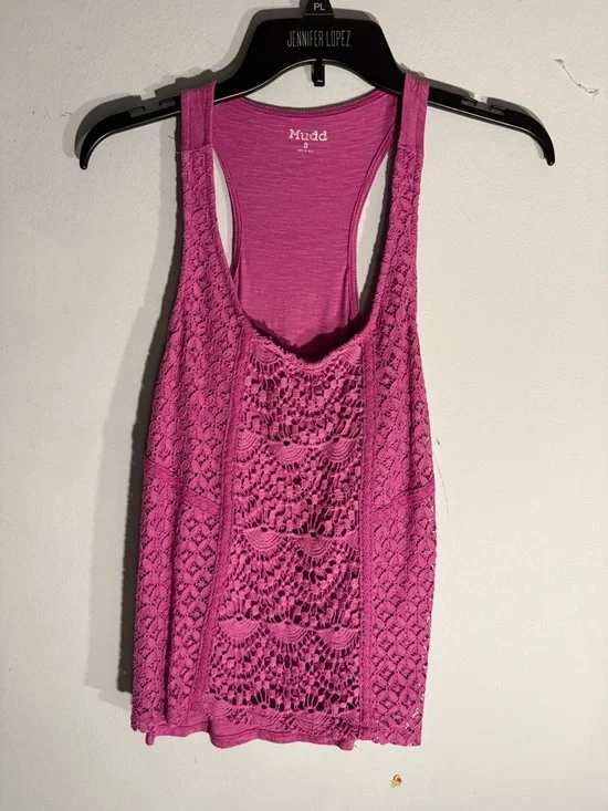 Mudd Pink Crochet Tank Top - Picture 2 of 4